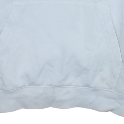 Nike Men White Pullover Hoodie M Fleece Regular Fit Logo Sportswear