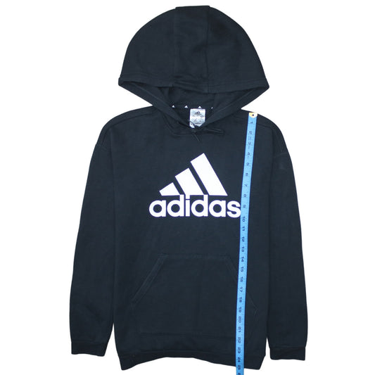 Adidas Womens Black 2XS Pullover Logo Hoodie Sweatshirt