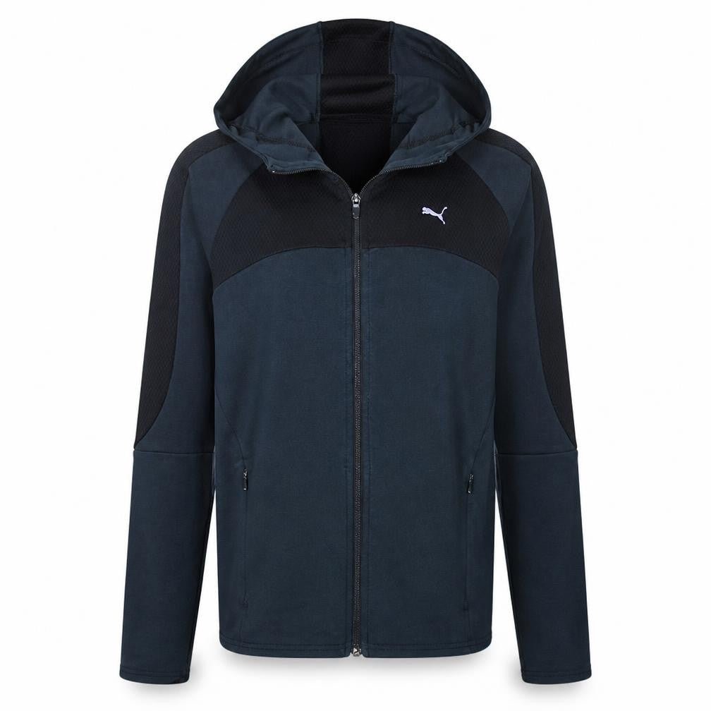 PUMA Womens Black Full Zip Hoodie UK 12 M Casual Sportswear