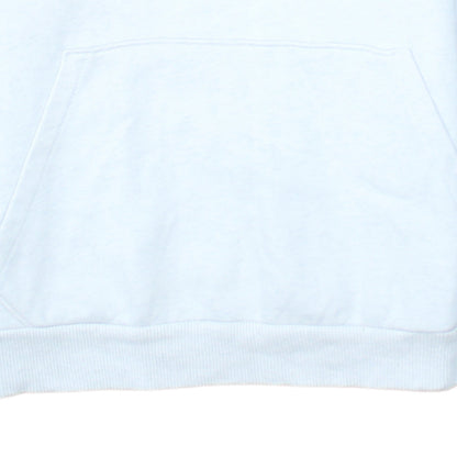 Puma Womens White Pullover Hoodie Medium Logo Print Cotton Blend