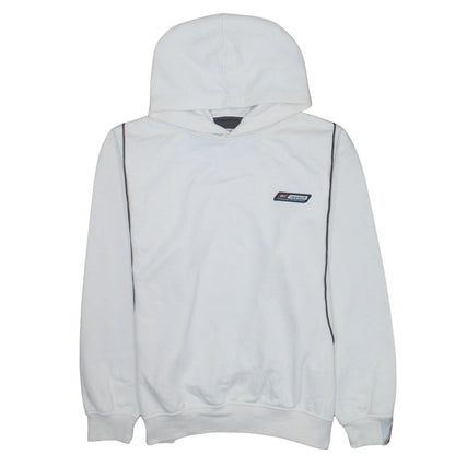 Reebok Men's White Pullover Hoodie Small Athletic Logo Sweatshirt