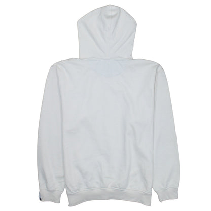 Reebok Men's White Pullover Hoodie Small Athletic Logo Sweatshirt