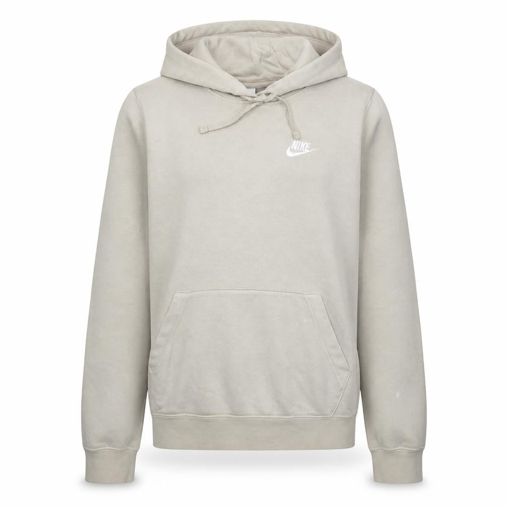 Front view of Nike Women Beige Pullover Hoodie Small Cotton Blend Casual Fit
