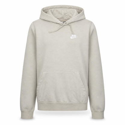Front view of Nike Women Beige Pullover Hoodie Small Cotton Blend Casual Fit