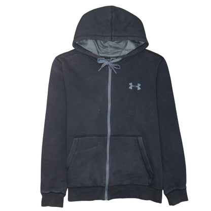 Under Armour Mens Black Full Zip Hoodie Medium ColdGear Fitted