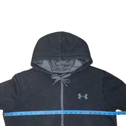 Under Armour Mens Black Full Zip Hoodie Medium ColdGear Fitted