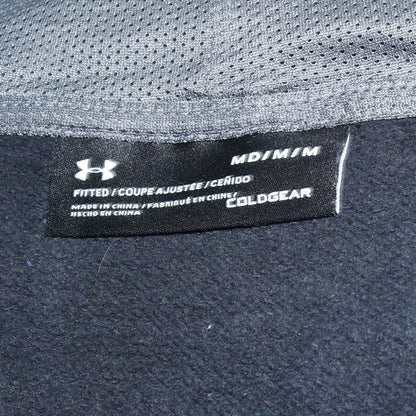 Under Armour Mens Black Full Zip Hoodie Medium ColdGear Fitted