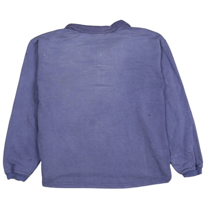 Nike Women Purple 1/4 Zip Sweatshirt M Logo Embroidered Pullover