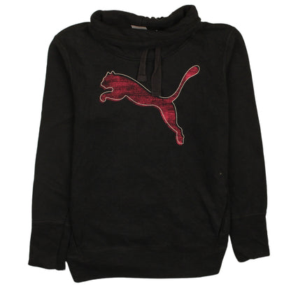 Puma Womens Black Size 12 Pullover Hoodie Sweatshirt