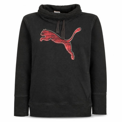 Puma Womens Black Size 12 Pullover Hoodie Sweatshirt