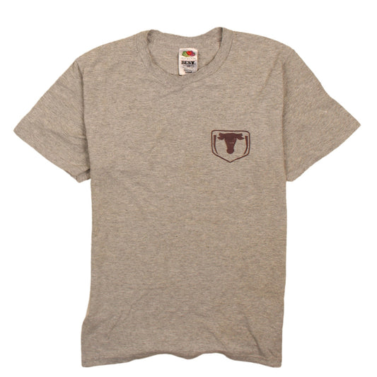 Fruit of the Loom Men's Grey Short Sleeve Graphic T-Shirt Size S