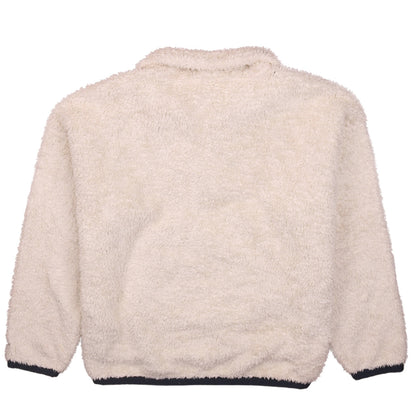 Champion Womens Ivory Fleece Pullover Henley Sweatshirt XS