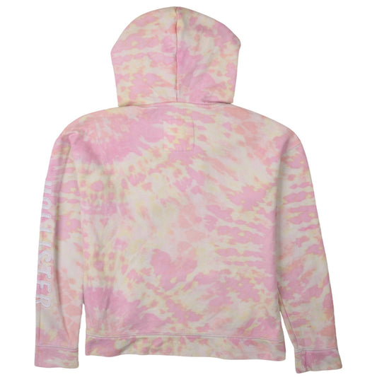 Hollister Womens Pink Tie-Dye Pullover Hoodie Small