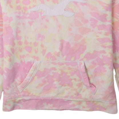 Hollister Womens Pink Tie-Dye Pullover Hoodie Small