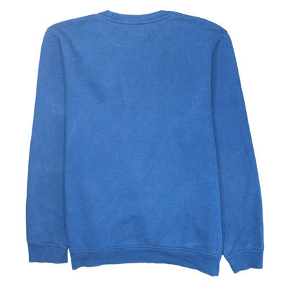 Adidas Men's Blue Large Trefoil Logo Pullover Sweatshirt