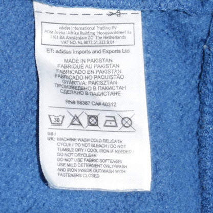 Adidas Men's Blue Large Trefoil Logo Pullover Sweatshirt