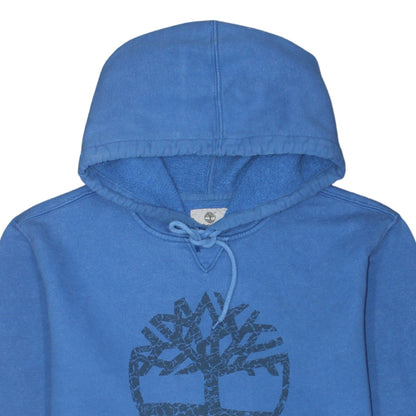 Timberland Men's Blue Pullover Hoodie Regular Fit M Graphic Logo