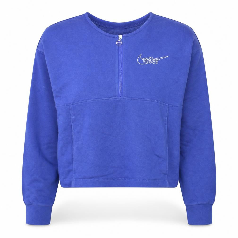 Nike Women Blue Dri-Fit 1/2 Zip Pullover Sweatshirt Size L