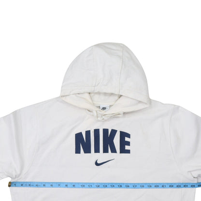 Nike Women's White Pullover Hoodie XL Cotton Logo Print Sportswear