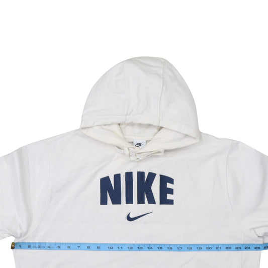 Nike Women's White Pullover Hoodie XL Cotton Logo Print Sportswear