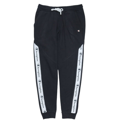 Champion Men's Black Medium Jogger Trousers with Logo Tape