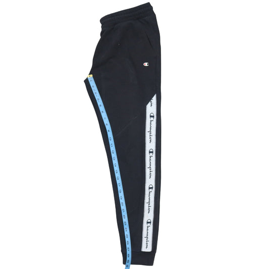 Champion Men's Black Medium Jogger Trousers with Logo Tape
