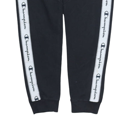 Champion Men's Black Medium Jogger Trousers with Logo Tape