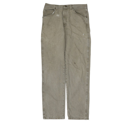 Wrangler Men's Beige Regular Fit Cotton Straight Jeans 34x32