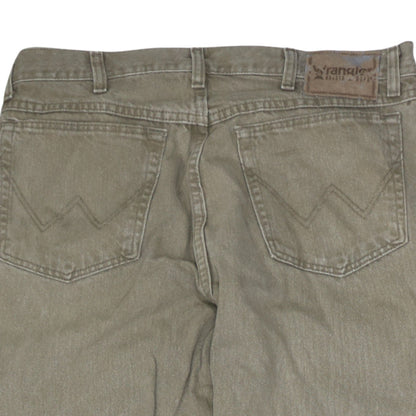 Wrangler Men's Beige Regular Fit Cotton Straight Jeans 34x32