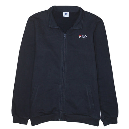 Fila Boys Black Full Zip Track Jacket XL 14-15 Years Cotton Blend