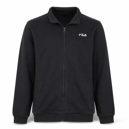 Fila Boys Black Full Zip Track Jacket XL 14-15 Years Cotton Blend