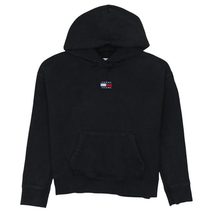 Tommy Jeans Women's Black Cotton Pullover Hoodie Size M