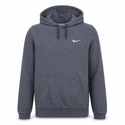 Nike Men’s Grey Pullover Hoodie Size S Logo Fleece Sweatshirt