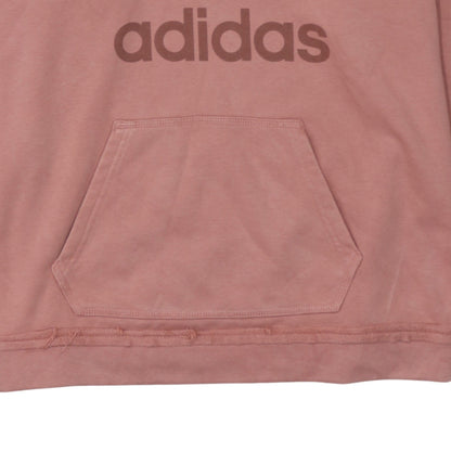 Adidas Women’s Pink Pullover Hoodie Size 10 Logo Print Casual