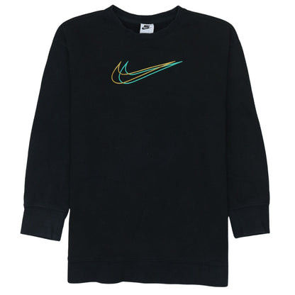 Nike Boys Black Crew Neck Pullover Sweatshirt Size L 146-156cm Graphic Print