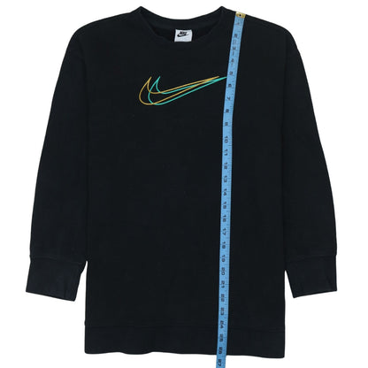 Nike Boys Black Crew Neck Pullover Sweatshirt Size L 146-156cm Graphic Print