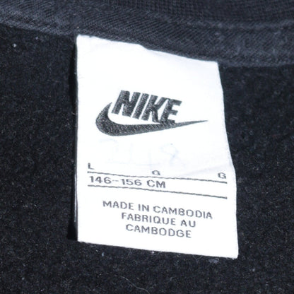 Nike Boys Black Crew Neck Pullover Sweatshirt Size L 146-156cm Graphic Print