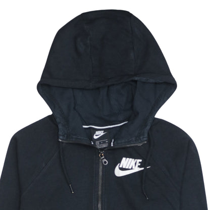 Nike Men's Black Small Full Zip Hoodie Sweatshirt with Logo