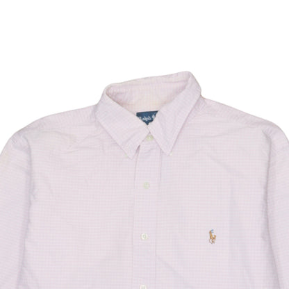 Ralph Lauren Men's Pink Check Classic Fit Cotton Button-Down Shirt Size 16