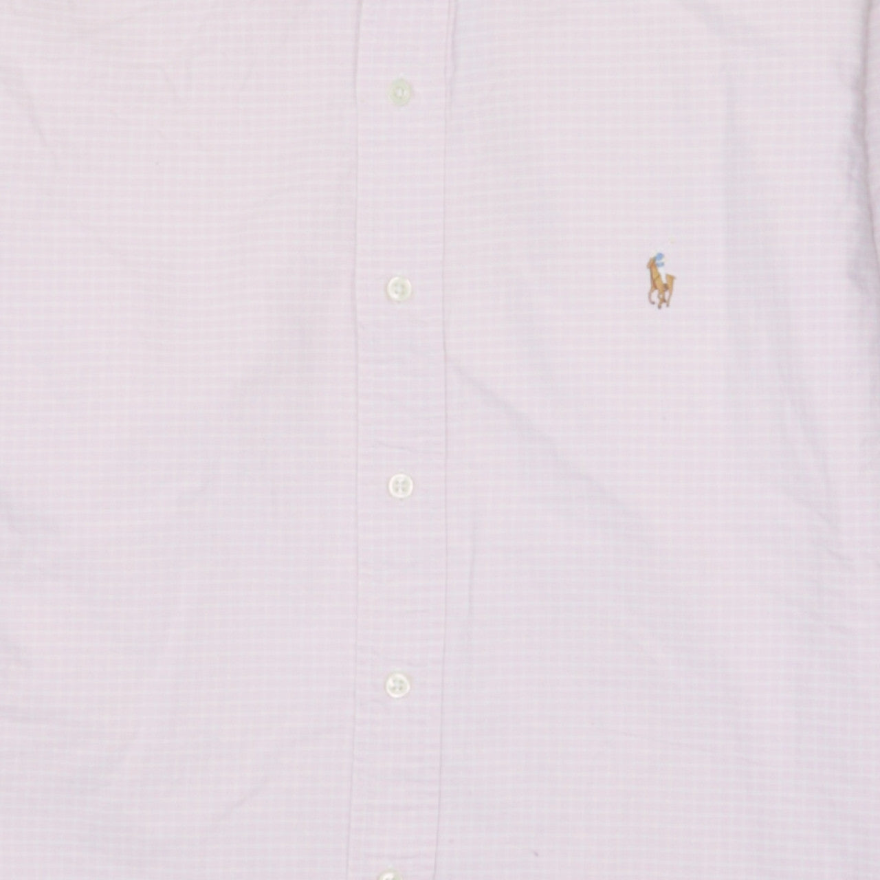 Ralph Lauren Men's Pink Check Classic Fit Cotton Button-Down Shirt Size 16