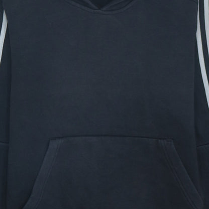 Adidas Boys Black Pullover Hoodie L Fleece Hooded Sweatshirt