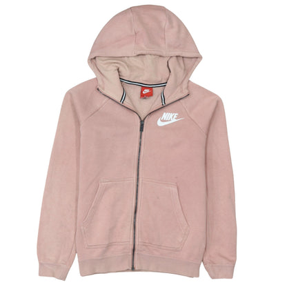 Nike Womens Pink Full Zip Hoodie Small Cotton Blend Sweatshirt