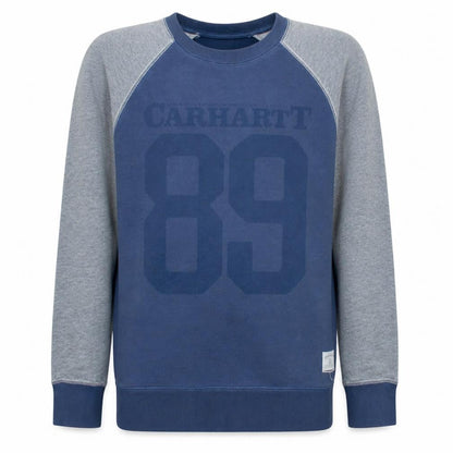 Carhartt Men's Blue Logo Crew Neck Sweatshirt Size S