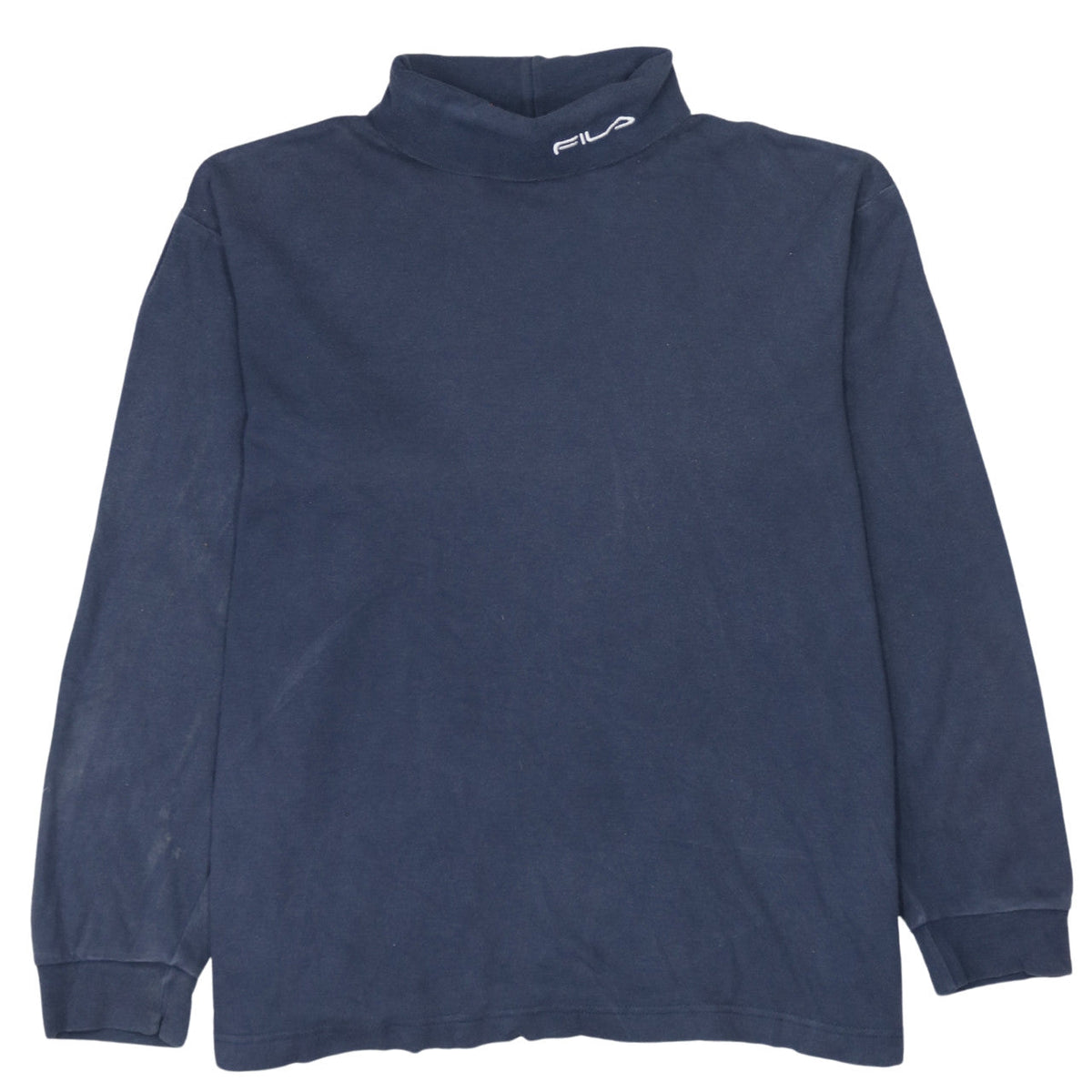 Fila Men's Blue Cotton Mock Neck Pullover Sweatshirt XL