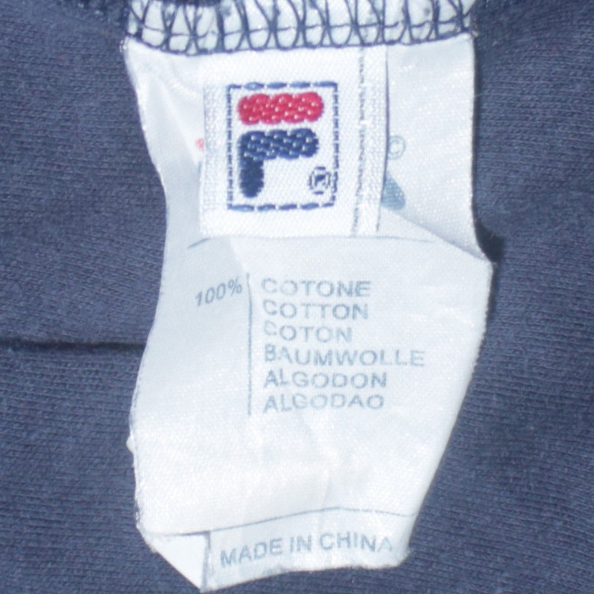 Fila Men's Blue Cotton Mock Neck Pullover Sweatshirt XL