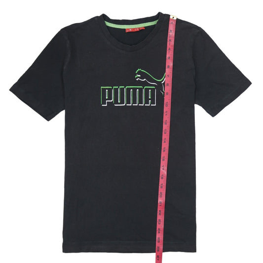 Puma Men’s Black Short Sleeve Crew Neck Graphic Sports T-Shirt Size S