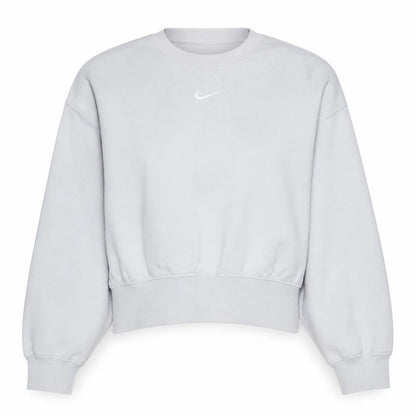 Front view of Nike Women Beige XS Pullover Crew Neck Sweatshirt Cotton Blend