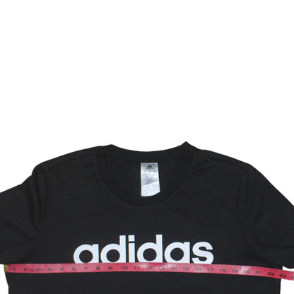 Adidas Womens Black XL Sweatshirt Crew Neck Logo Pullover