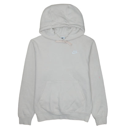 Nike Women's Beige XS Pullover Hoodie 80% Cotton Logo Print