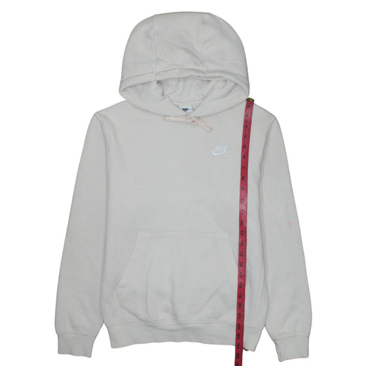 Nike Women's Beige XS Pullover Hoodie 80% Cotton Logo Print